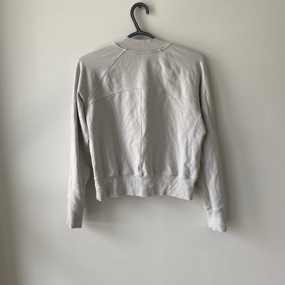 Lululemon Cropped Grey Blue Crewneck Sweatshirt - Picture 2 of 5